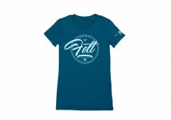Felt Bicycles Shirts & Hoodies Script Deep Teal T-Shirt | Women's